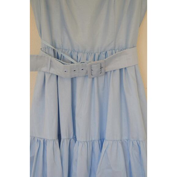Alice Belted Tiered Midi Dress Size 2 - Picture 7 of 10